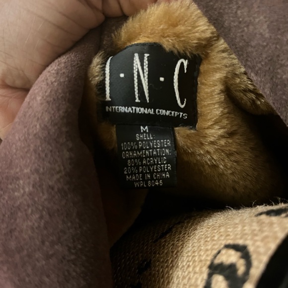 INC International Concepts Brown Teddy Jacket - Picture 3 of 5